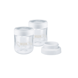 NUK Nature Sense Recipiente para Leite Materno com Adaptador para Bomba Tira Leite 2 Peças 150 ml Branco - Twisted Media