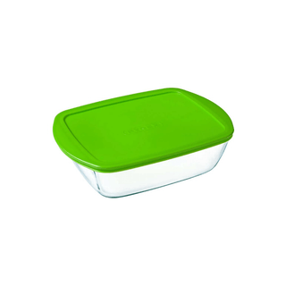 PYREX Tigela De Vidro Retangular Com Tampa 28x12cm - Twisted Media