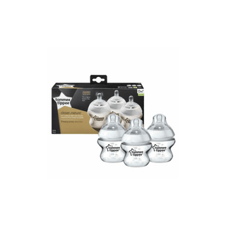 Conjunto de 3 Biberões Tommee Tippee 150ML, ideais para alimentação segura e prática de bebês.