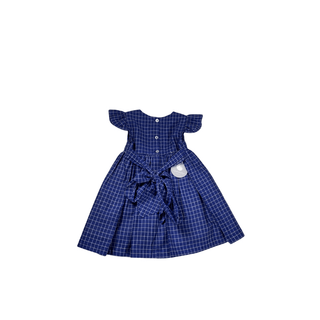 PUKATUKA Vestido Infantil Azul 100% Algodão - Twisted Media