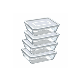 PYREX Conjunto de Tigelas de Vidro 4 peças 1,5lt branco - Twisted Media