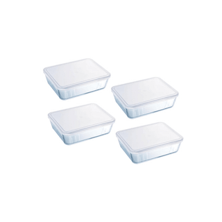 PYREX Conjunto de Tigelas de Vidro 4 peças 1,5lt branco - Twisted Media