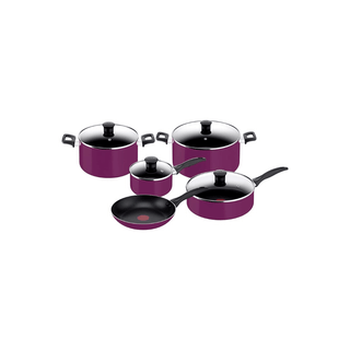 Conjunto de Panelas Tefal Simply Cook 9 Peças Roxo, moderno e prático para sua cozinha.