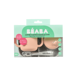 BEABA Conjunto Aprendizagem Silicone Rosa - Twisted Media