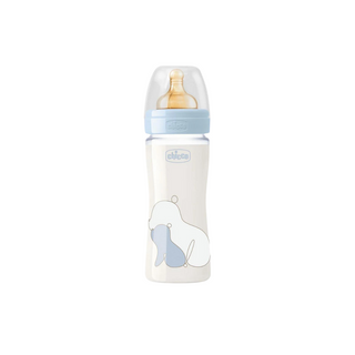 CHICCO Mamadeira de vidro 240ml Menino