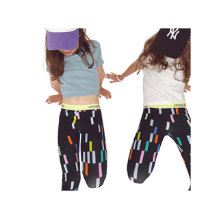 CRAZY LEGS Leggings Infantil Preta - Twisted Media