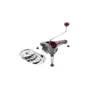 JATA Passivite Manual Juliana Mill AC56 com 5 discos de corte intercambiáveis, base antiderrapante e design compacto, ideal para ralar e cortar alimentos com facilidade