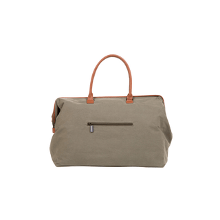 CHILDHOME Bolsa Mommy Bag Canvas Cáqui, bolsa prática e elegante para mamães, com design espaçoso e funcional para o dia a dia.