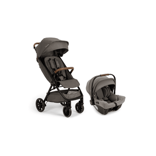 NUNA Carrinho de Bebê TRVL LX Travel System Granite, sistema de viagem prático e confortável para passeios com o bebê.