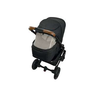 NUNA Carrinho de Passeio Tavo Next Caviar, com design elegante e recursos para proporcionar conforto ao bebê em passeios.