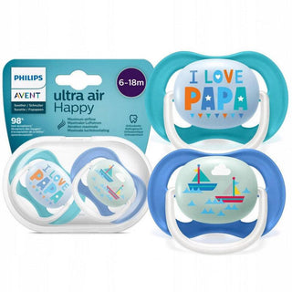 AVENT Chupeta Ultra Air Happy Ortodôntica Menino 6-18M - Twisted Media