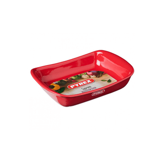 PYREX Travessa De Vidro Retangular 26x18 2.5lt Vermelho - Twisted Media