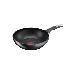 Frigideira Wok Indução Tefal Unlimited 28CM com revestimento TITANIUM, resistente e antiaderente, ideal para todos os tipos de fogão, incluindo indução