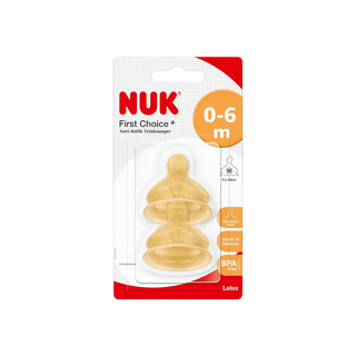 NUK Tetina Látex S1 0-6m 2bl Médio - Twisted Media