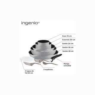 TEFAL Conjunto De Panelas Ingenio 11Pcs - Twisted Media