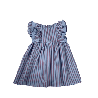 PUKATUKA Vestido Azul Infantil 100% Algodão - Twisted Media