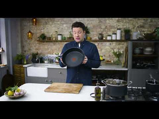 Conjunto TEFAL Panelas Jamie Oliver Antiaderente 5 peças, ideal para cozinhar com praticidade e estilo.